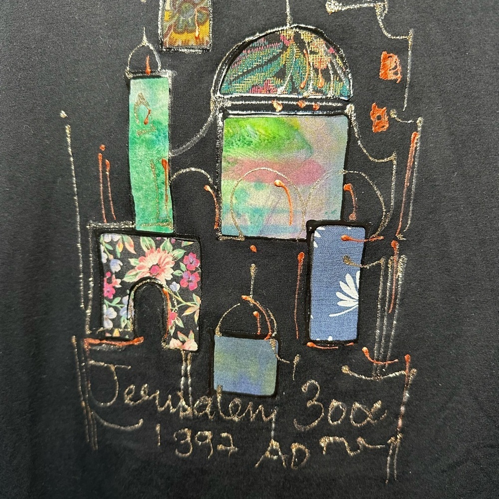Jerusalem Black Graphic Short Sleeve Women’s Tee size 4xl - Picture 3 of 5